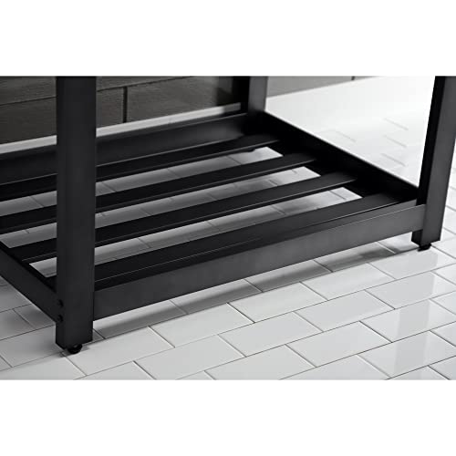 Kingston Brass Vwp3122W8A0 Quadras Console Sink, White/Matte Black #TOP4