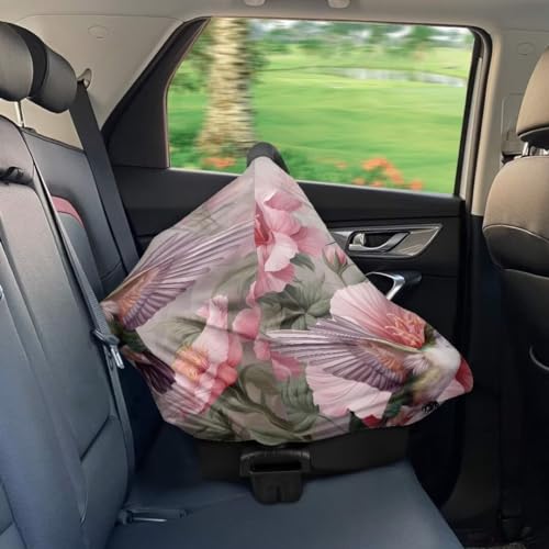 Image of Coldinair Hummingbird Multifunctional Nursing Cover Multi Use Cover for Baby Floral Car Seat Canopy Shopping Cart Cover,Stroller Cover
