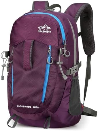Waniki 30L Wanderrucksack Herren Damen Reiserucksack Wasserdicht Rucksack | Outdoor Trekkingrucksack Leicht Groß Rucksäcke Backpack Tagesrucksack für Wandern Radfahren Klettern Cam