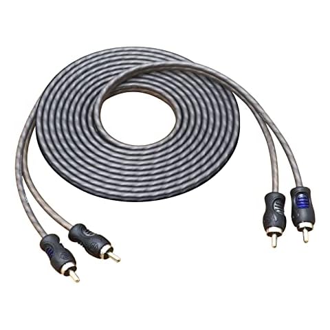 RECOIL RCI212 100% Oxygen Free Copper 12ft 2-Channel RCA Audio Cable, Twisted Pair with Noise Reduction Cover