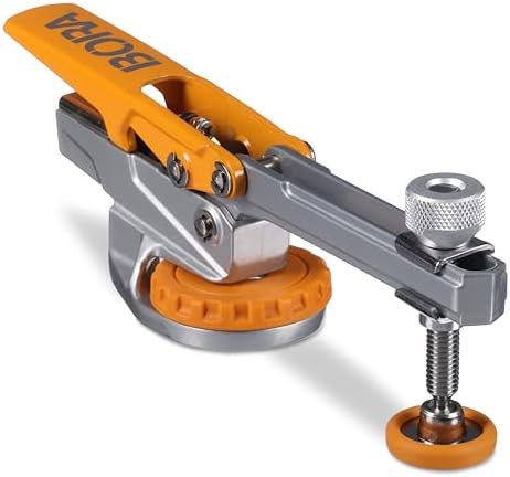 Bora Auto Adjust Hold Down Clamp Fits Standard 5/16-inch T Track - Universal T Slot Toggle Clamp for Woodworking Rotates 360 Degrees for Clamping Projects - BR-G050101