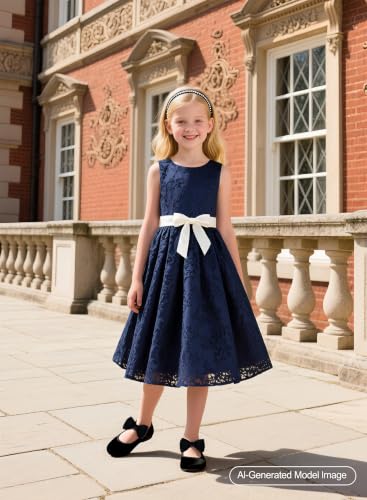 Image of PHIRAMIN Toddler Flower Girl Glitter Dress Shoes Little Girl Ballet Flats Bow Wedding Party