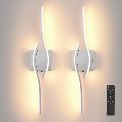Image of Battery Operated Wall Sconce, Silver LED Battery Wall Light dimming with Remote Control, 23.6 Inch Rechargeable Chrome Wireless Wall Lights for Living Room, Bedroom, and Stairs Wall Sconces (2 Pack)