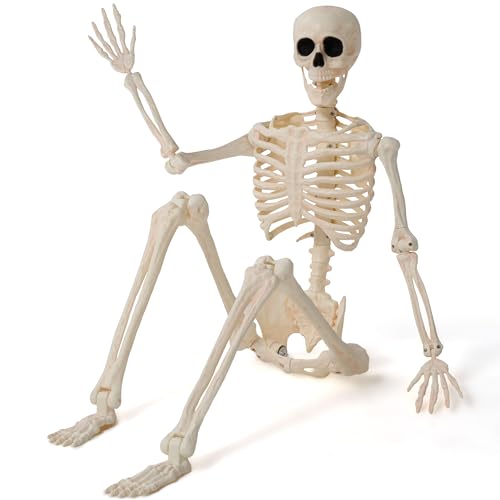 JOYIN 36' Halloween Skeleton Decor, 3FT Full Body Stayable Movable Joints, Posable Hanging...
