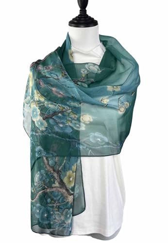 Image of Xyueanlo Scarfs for Women Fashion Scarves Print Pattern Lightweight Sunscreen Scarf Wraps Shawls