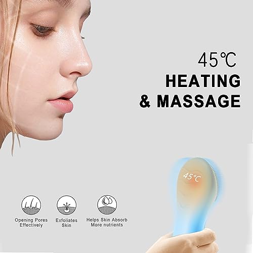 UMICKOO Esfoliante Facial de Silicone, Escova de Limpeza Facial Recarregável com Tela Lcd para Homen