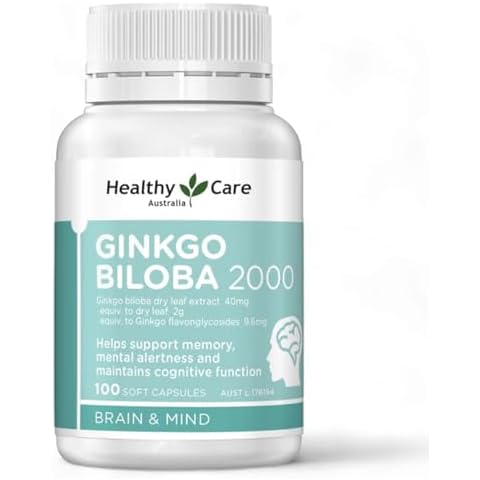 Healthy Care Ginkgo Biloba 2000mg 100 Capsules Australian Made Cover