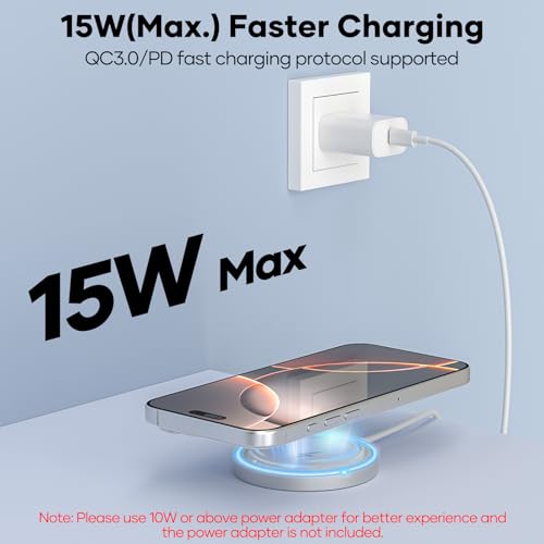mag-Safe Ladegerät iPhone, Magnet Wireless Charger Induktive Ladestation für iPhone 17 16 15 14 13 12 Series, iPhone Induktive Kabelloses Ladepad Ladestation für Air-Pods 3 2 Pro
