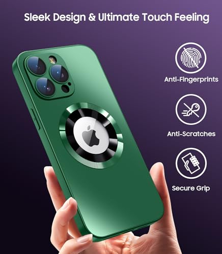 Coque iPhone 15 Pro Max MagSafe noire avec protection d'objectif intégrée et logo visible - 5