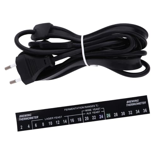 PAMINGONO Cinturón Calefactor Eléctrico de Silicona Negra para Fermentación Casera, Compatible Ac220-240v, Calentador para Cerveza, Vino y Kombucha, Accesorio para Fermentadores y Garrafas