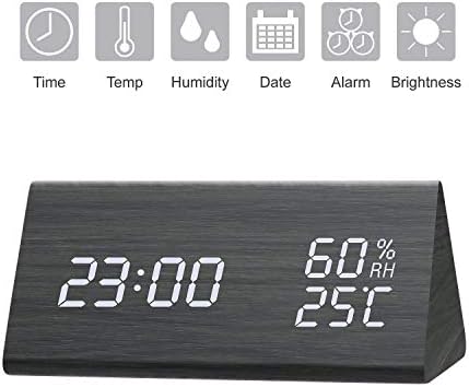 GEEKERS Digital Alarm Cloc, Medium 13-3/4" h, bronz