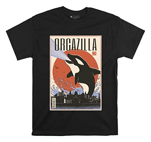 T-shirt Orgazilla parodie film japonais homme femme vetement unisexe noir taille L