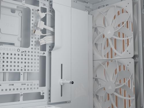 Image of CORSAIR Frame 5000D Wood RS Mid-Tower ATX PC Case - Solid Wood Airflow Panel, 3X Pre-Installed Fans, Modular Customization, Spacious Interior, GPU Anti-Sag - White /Oak