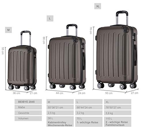 Koffer Set Beibye Hartschalen-Trolley für sicheres Reisen