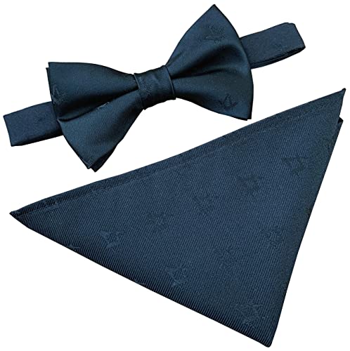 Nœud papillon et mouchoir noir Freemasons costume franc-maçon accessoire cérémonie maçonnique