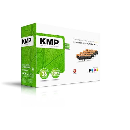 KMP Lot de 2 Toners de Rechange pour Brother TN242, TN246 3 Couleurs et Noir
