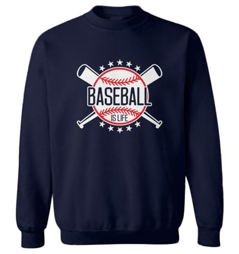 Tcombo Baseball is Life - Sports Toddler Fleece Crewneck Sweater