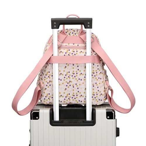 Image of Tanweibago Mini Nylon Women Backpacks,11L Small Ladies backpacks Casual Lightweight Women Shopping Travel Daypack (A-Black White)