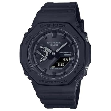 Casio Relógio masculino GA-B2100-1A1JF [G-Shock GA-B2100 Series Men's Rubber Band] Enviado do Japão lançado em abril de 2022, Preto plano, Moderno