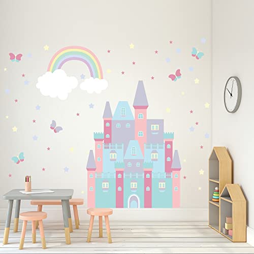 Vinilo decorativo gigante castillo para dormitorio infantil miniatura 3