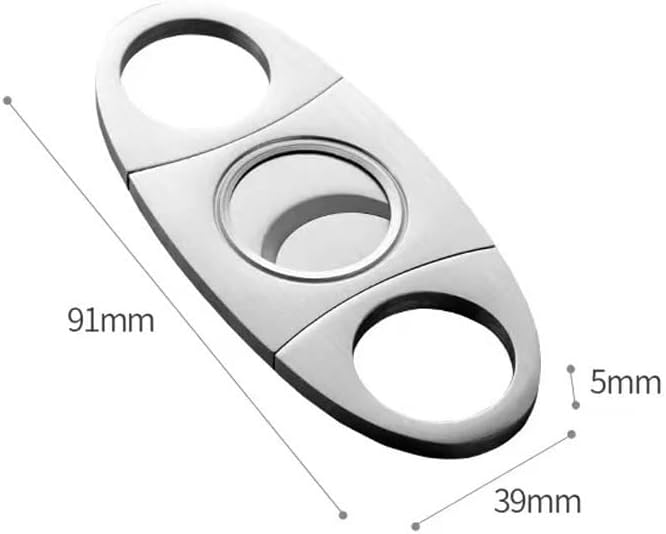 JDIME Cigar Cutter Stainless Steel Metal Classic Cutter Guillotine Cigar Scissors Gift Puncher Cutting Knife Cigar Accessory(C)