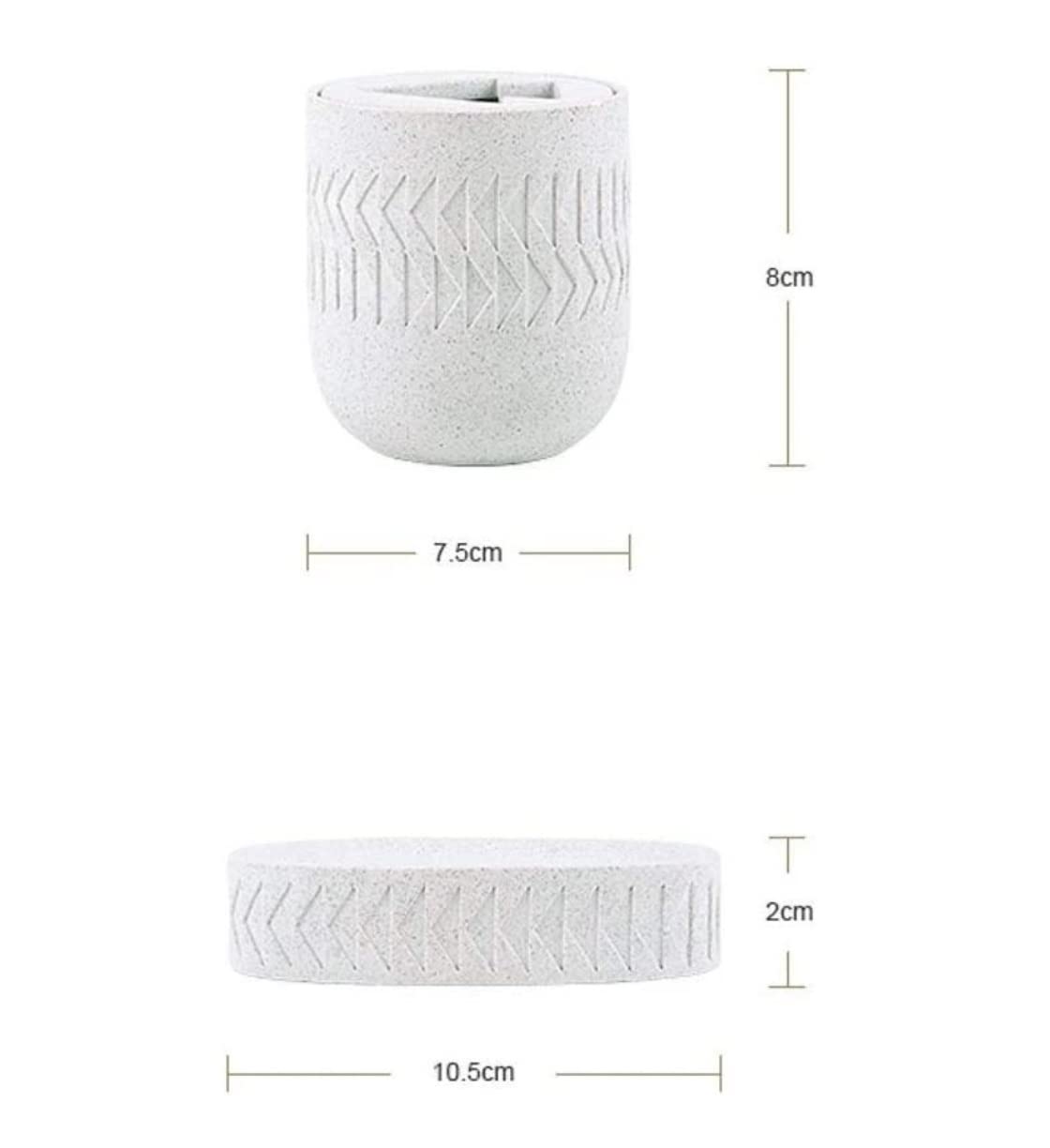 Dispensador Jabón Set Conjunto de Accesorios de baño Conjunto de baño de 4 Piezas Conjunto de baño con patrón de triángulo nórdico Decoración de Lavado para Regalo Baño Accesorios(Grün)