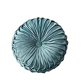 almohadas redondas para bebes Las fundas de almohada decorativas con 5 colores: beige, rojo, café, azul lago, azul marino. Añade un toque de color vibrante a tu sofá dormitorio. También se puede utilizar como regalo.