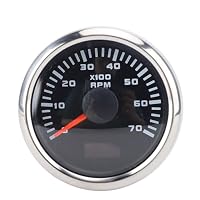 Amazon.co.jp: 52mm 7000rpm時間メーター付きタコメーター、7カラー