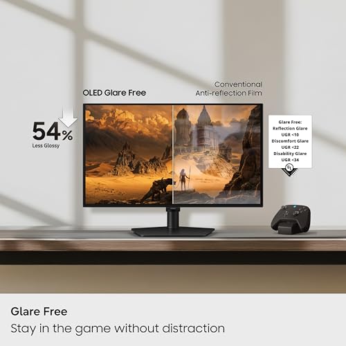 Image of Samsung 27 inch Odyssey OLED G6 (G61SH) Gaming Monitor - QD-OLED, QHD (1440P), 240Hz, 0.03ms, Glare-Free, Pantone Validated, HDR10, Height-adjustable stand, OLED Safeguard, 3 Year Warranty, LS27HG612SNXZA