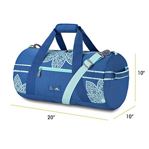 High Sierra Life Is Good Mandala Cargo Duffel Bag, Vintage Blue/Bermuda Blue
