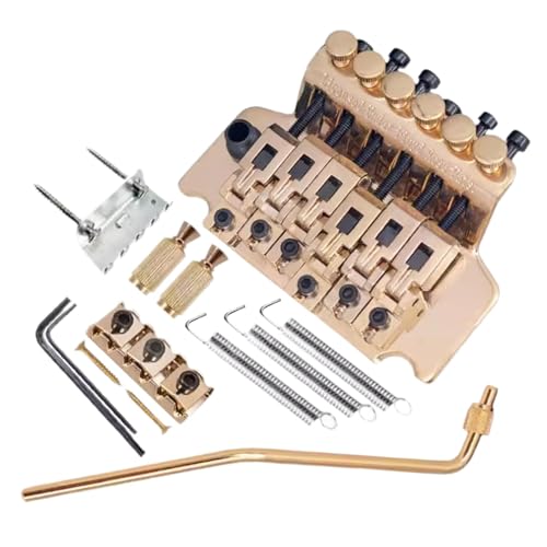 Luwecf ギタービブラートブリッジ楽器部品メンテナンス練習用の丈夫でポータブルなエレキギター部品, 金