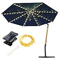 VOOKRY Solar Umbrella Lights Outdoor, Waterproof Solar Powered Patio Umbrella Lights Cordless 8 Modes LED Umbrella Patio Lights for Beach Tent Camping Garden Party Decoration(Warm White)