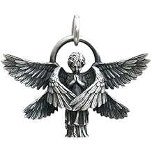 hejhncii for Creative Angel Pendant Necklace Handmade Seraphim Pray Pendant Neck for Men Women Jewelry Birthday