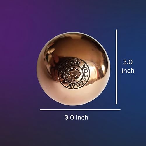 American Ayurveda Copper Ball. Copper Metal Ball, Bring Integrity and Clear Thinking with Natural Energy and Meditation Crytal Sphare, Get Mental Agility Grounding Movement Therapy - 3 inches by American Ayurveda - Image 7