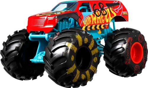 Hot Wheels Monster Trucks Demo Derby Coche de Juguete Todo Terreno, Regalo para Niños +3 Años, Azul/Rojo (Mattel GWL09)