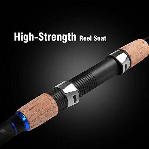 Fiblink 4-Piece Surf Casting Fishing Rod Carbon Fiber Portable Travel Fishing Rod(10-Feet & 12-Feet) (12-Feet) #TOP3