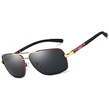 LADBOD Men's Aviator Driving Polarized Sunglasses Al-Mg Metal Frame Ultra Light