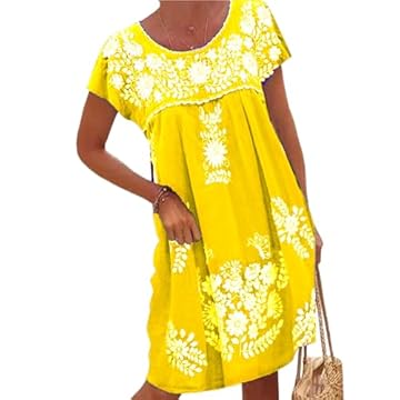 linen dress with embroidery