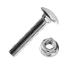 Produktbild Schlossschrauben M8x90/90 mm mit Flanschmuttern M8 aus Edelstahl A2 (20 Stück) | DIN 603 & DIN 6923 - Flachrundschrauben - Sechskantmuttern mit Flansch von MESAROS®