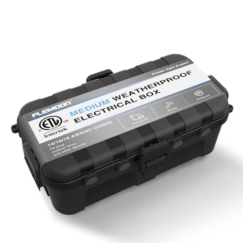 Flemoon Medium Outdoor Electrical Box (11.5x5.2x4 inch), IP54 Waterproof Extension