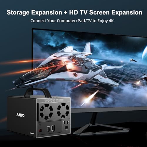 Caja externa USB-C 4 bahías para disco SATA 2.5" y 3.5" miniatura 4