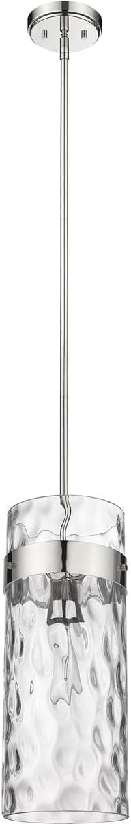 Z-Lite 3035P6-PN Fontaine Pendant, 1-Light 60 Watts, Polished Nickel
