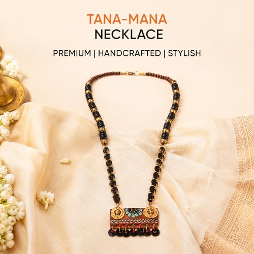 Image of AAKRITI ART CREATIONS Handcrafted Tribal Dhokra Necklace Collection | Angels, Guardians & Mythical-Inspired Artisan Brass Statement Jewelry | Ethnic, Artistic & Elegant Necklaces for Women