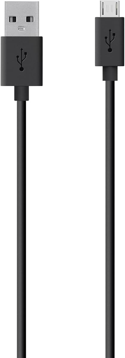¿Mezcla de Belkin? Cable micro USB para teléfonos Samsung (negro, 9,8 pies) | Carga y sincroniza teléfonos, tabletas y otros dispositivos Micro USB con Android, longitud extendida para un uso flexible