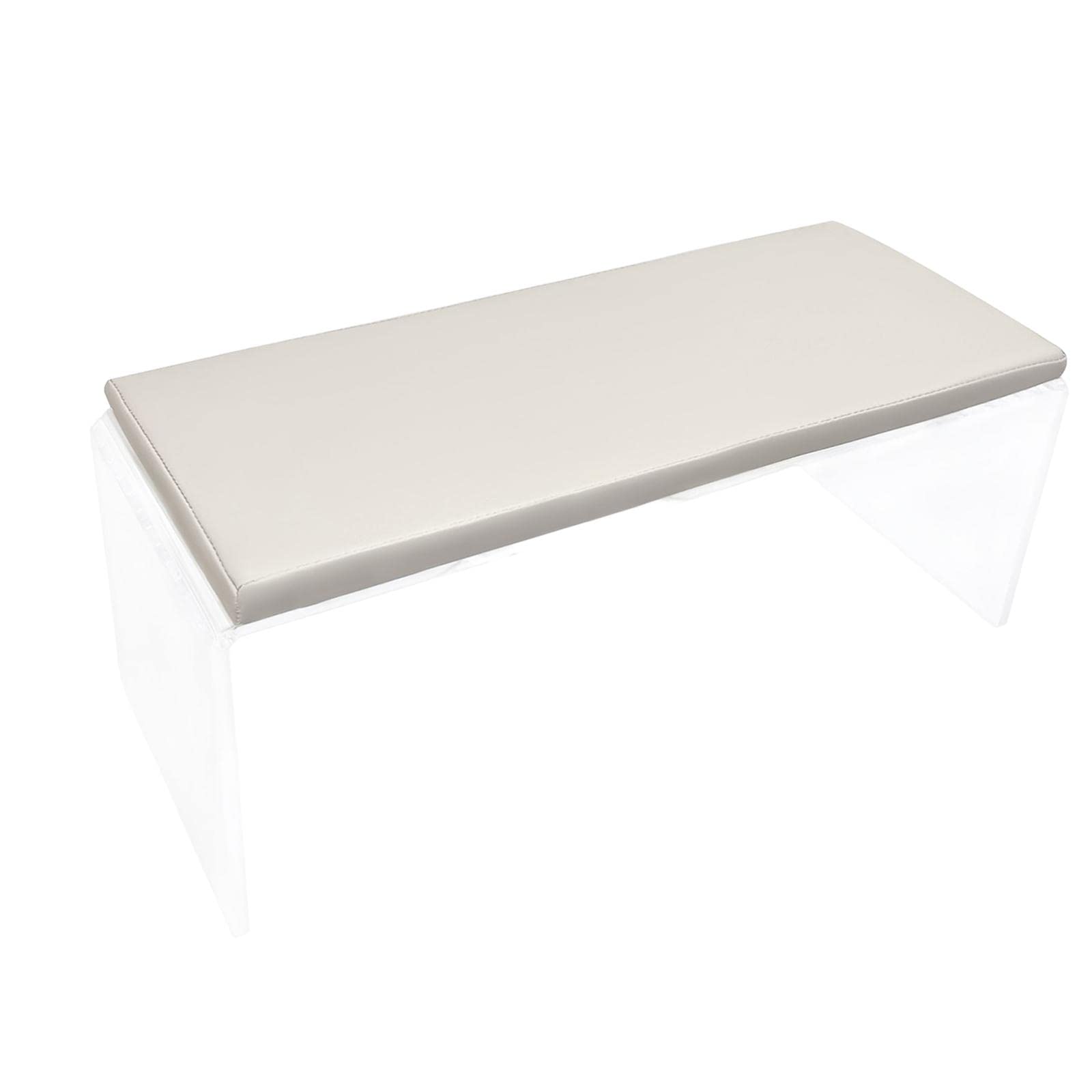 Generic Cuscino Poggiabraccia per Manicure, Poggiamano in Pelle PU, Supporto Professionale per Manicure, 29,5 X 22,5 Cm, bianco cremoso