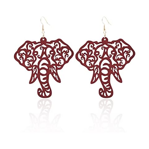 MagiDeal Elephant Head Filigree Fishhook Earrings Cover