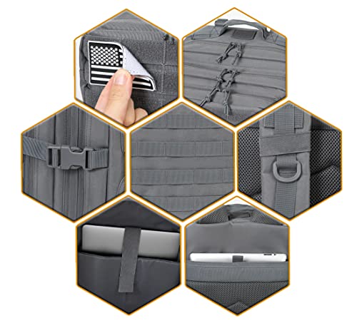 Image of QT&QY 45L Military Tactical Backpacks Molle Army Assault Pack 3 Day Bug Out Bag Hiking Treeking Rucksack