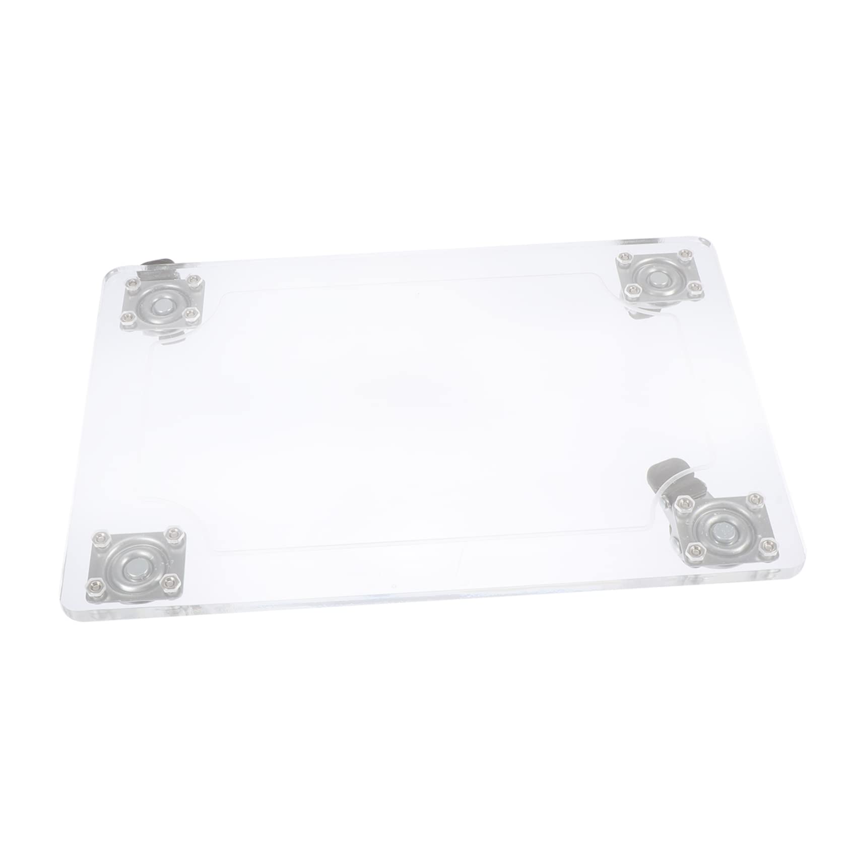 Holibanna 1Pc Movable Flowerpot Tray with Wheels Transparent Plant Pot Holder Rolling Flowerpot Base Easy Clean and Flexible Design for Indoor and Outdoor Use