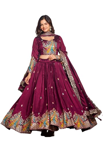 Lehenga Choli bordado para invitadas de bodas temáticas