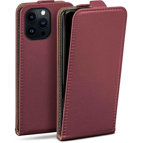 Protection 360 pour iPhone 14 Pro Max moex avec étui à rabat magnétique bordeaux
